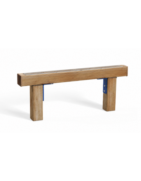 Trave per salti con struttura realizzata in legno termotrattato - staffe in acciaio zincato - cm 105x9x40h
