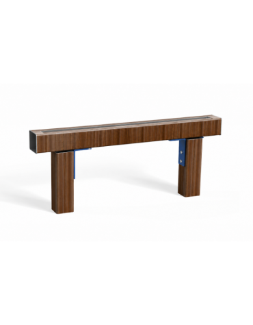 Trave per salti con struttura realizzata in alluminio rifinito in legno light - staffe in acciaio zincato - cm 105x9x40h