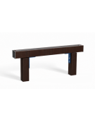 Trave per salti con struttura realizzata in alluminio rifinito in legno dark - staffe in acciaio zincato - cm 105x9x40h