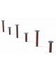 Pali per equilibrio realizzati in plastica riciclata con elementi circolari in HDPE - cm  625x30x98h
