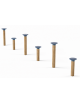 Pali per equilibrio realizzati in legno di pino termotrattato con elementi circolari in HDPE - cm  625x30x98h
