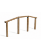 Struttura per salti e passaggi realizzata in legno di pino termotrattato - staffe in acciaio zincato - cm 362x9x129h