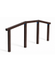 Struttura per salti e passaggi realizzata in alluminio rifinito in legno dark - staffe in acciaio zincato - cm 362x9x129h