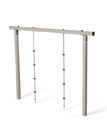 Struttura per arrampicata realizzata in alluminio con due corde - cm 300x9x219h