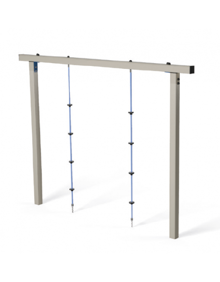 Struttura per arrampicata realizzata in alluminio con due corde - cm 300x9x219h