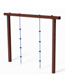 Struttura per arrampicata realizzata in plastica riciclata con due corde - cm 300x9x219h