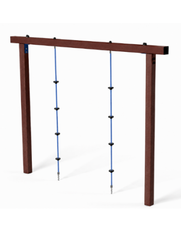 Struttura per arrampicata realizzata in plastica riciclata con due corde - cm 300x9x219h