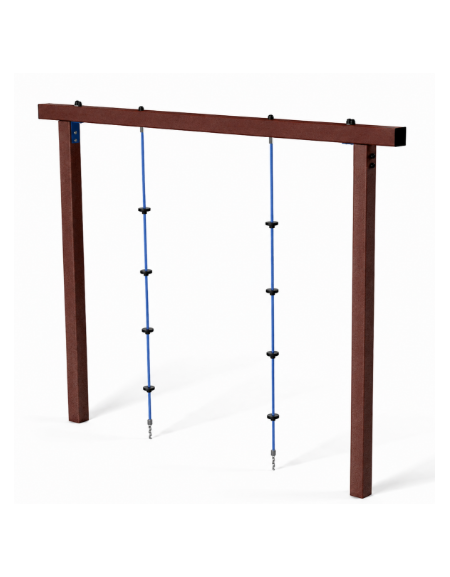 Struttura per arrampicata realizzata in plastica riciclata con due corde - cm 300x9x219h