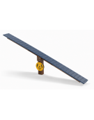 Bilico Dog Balance per cani - con palo in alluminio rifinito in legno light, tavola in HDPE  - cm 319x30x60h
