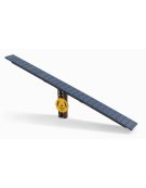 Bilico Dog Balance per cani - con palo in alluminio rifinito in legno dark, tavola in HDPE  - cm 319x30x60h
