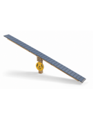 Bilico Dog Balance per cani - con palo in legno di pino termotrattato, tavola in HDPE  - cm 319x30x60h