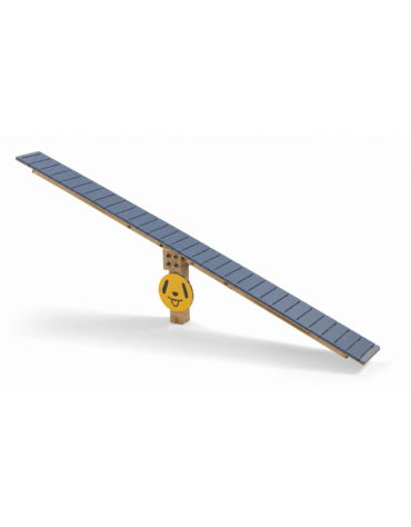 Bilico Dog Balance per cani - con palo in legno di pino termotrattato, tavola in HDPE  - cm 319x30x60h
