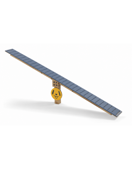 Bilico Dog Balance per cani - con palo in legno di pino termotrattato, tavola in HDPE  - cm 319x30x60h