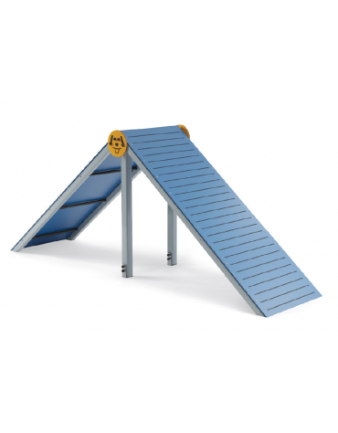 Dog Up and Down per cani - formato da pali in alluminio, assi HDPE e pedana andiscivolo  - cm 412x108x170h