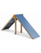 Dog Up and Down per cani - formato da pali in legno termotrattato, assi HDPE e pedana antiscivolo  - cm 412x108x170h