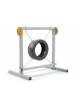 Dog Jump in the wheel per cani - pali portanti in alluminio, ruota in gomma e catene - cm 168x120x161h