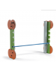 Dog high jump per cani - pali portanti in alluminio, pareti laterali in HDPE, tubo per salto in acciaio - cm 156x50x120h