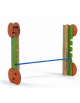 Dog high jump per cani - pali portanti in legno termotrattato, pareti laterali HDPE, tubo per salto in acciaio - cm 156x50x120h