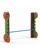 Dog high jump per cani - pali portanti in plastica riciclata, pareti laterali HDPE, tubo per salto in acciaio - cm 156x50x120h