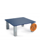 Dog table per cani - pali portanti in alluminio, asse in HDPE - cm 90x90x39h
