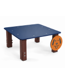 Dog table per cani - pali portanti in plastica riciclata, asse in HDPE - cm 90x90x39h