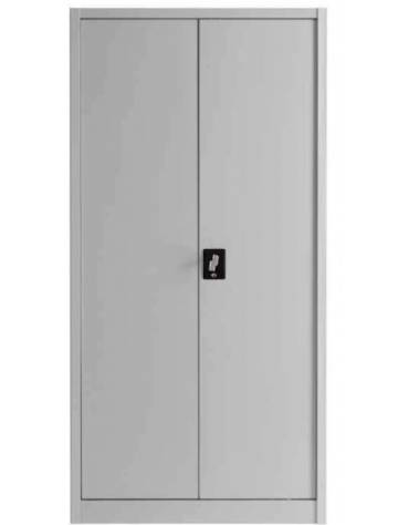 Armadio metallico a porte battenti con serratura , 1 ripiano ed un'asta appendiabiti- cm 100x60x200h