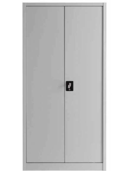 Armadio metallico a porte battenti con serratura , 1 ripiano ed un'asta appendiabiti- cm 100x60x200h