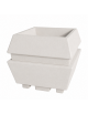 Fioriera forma quadra in cemento calcestruzzo per esterno - colore Bianco pietra - cm 98x98x90h - Conforme ai CAM