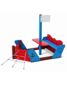 Gioco barchetta per parco giochi , struttura in plastica riciclata - cm 250x177x162h