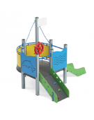 Gioco veliero mini per parco giochi, struttura in alluminio - cm 236x264x243h