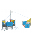 Gioco veliero medio per parco giochi , struttura in alluminio - cm 534x312x301h