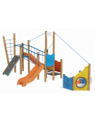Gioco veliero per parco giochi , struttura in legno di pino termotrattato - cm 445x774x301h