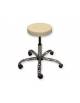 Sgabello con seduta imbottita in finta pelle ignifuga Ø cm 33 - Altezza regolabile cm 47/57 - colore beige
