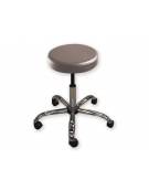 Sgabello con seduta imbottita in finta pelle Ø cm 33 cm - Altezza regolabile cm 53/68 - colore blu