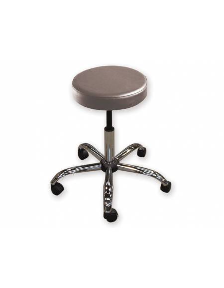 Sgabello con seduta imbottita in finta pelle Ø cm 33 cm - Altezza regolabile cm 53/68 - colore blu