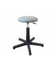 Sgabello con seduta imbottita in finta pelle Ø 31 cm -  altezza regolabile 48-67 cm - Base fissa in plastica - Portata: 150 kg