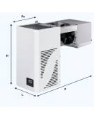 Monoblocco a zaino per Cella frigorifera positiva 0°C / +8°C - Potenza 1 Hp - Adatto fino a 17,8 metri cubi - Gas R290 -Monofase