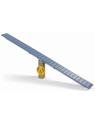 Bilico Dog Balance per cani - con palo in legno di pino nordico, tavola in HDPE - cm 319x30x60h