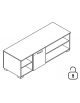 Mobile servente per scrivania in melaminico con contenitore giorno e 1 anta - cm 168x60x54,6h