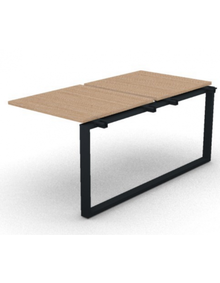 Allungo per benches doppio - piano melaminico spessore mm 25 e gamba ad anello chiuso - Colori a scelta - cm 80x165x74h
