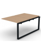 Allungo per benches doppio - piano melaminico spessore mm 25 e gamba ad anello chiuso - Colori a scelta - cm 100x165x74h