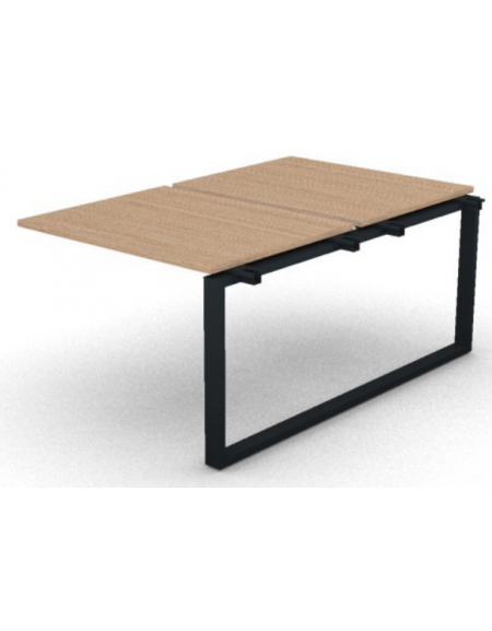 Allungo per benches doppio - piano melaminico spessore mm 25 e gamba ad anello chiuso - Colori a scelta - cm 100x165x74h