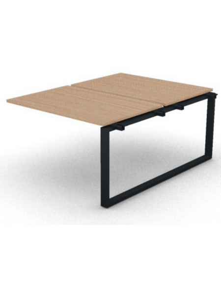 Allungo per benches doppio - piano melaminico spessore mm 25 e gamba ad anello chiuso - Colori a scelta - cm 120x165x74h