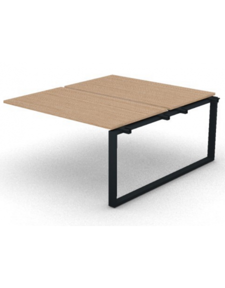 Allungo per benches doppio - piano melaminico spessore mm 25 e gamba ad anello chiuso - Colori a scelta - cm 140x165x74h
