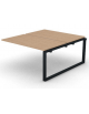 Allungo per benches doppio - piano melaminico spessore mm 25 e gamba ad anello chiuso - Colori a scelta - cm 140x165x74h