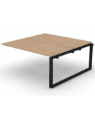 Allungo per benches doppio - piano melaminico spessore mm 25 e gamba ad anello chiuso - Colori a scelta - cm 160x165x74h