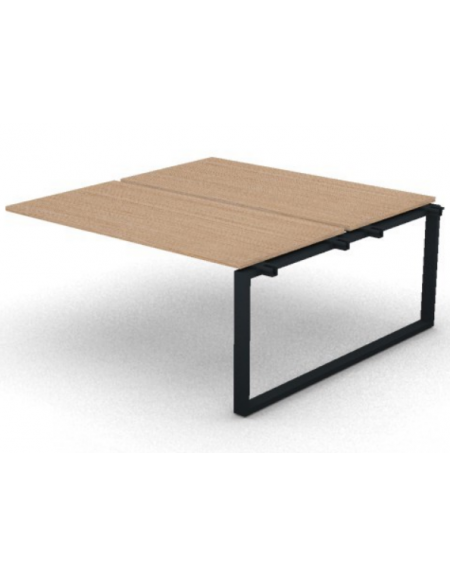 Allungo per benches doppio - piano melaminico spessore mm 25 e gamba ad anello chiuso - Colori a scelta - cm 160x165x74h