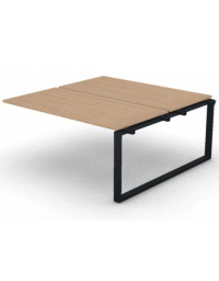 Allungo per benches doppio - piano melaminico spessore mm 25 e gamba ad anello chiuso - Colori a scelta - cm 160x165x74h