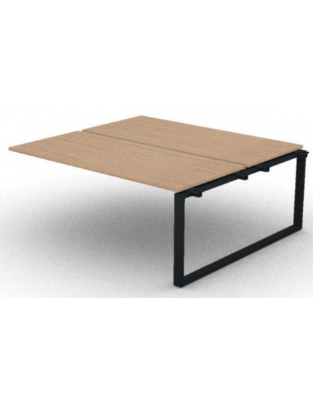 Allungo per benches doppio - piano melaminico spessore mm 25 e gamba ad anello chiuso - Colori a scelta - cm 180x165x74h