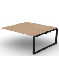 Allungo per benches doppio - piano melaminico spessore mm 25 e gamba ad anello chiuso - Colori a scelta - cm 180x165x74h